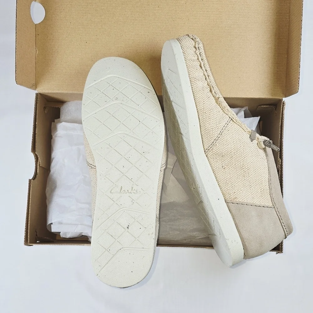 Clarks | Shacrelite Moc Toe Natural Woven Cotton Genuine  display picture 2